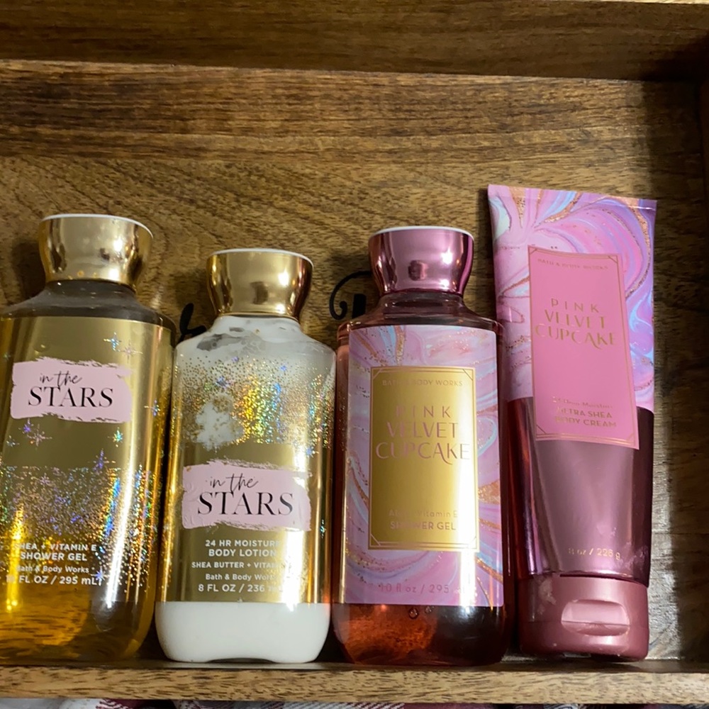 Bath and Body Works lotion and shower gel